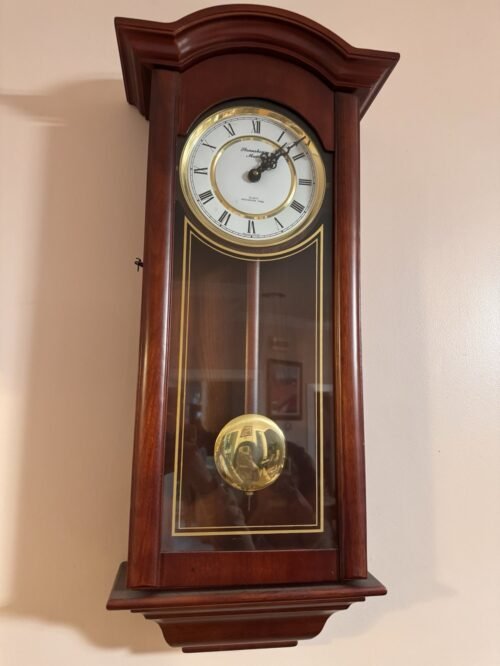 Strausbourg Manor Wall Clock Quartz Westminster Chime Wood Movement 30”