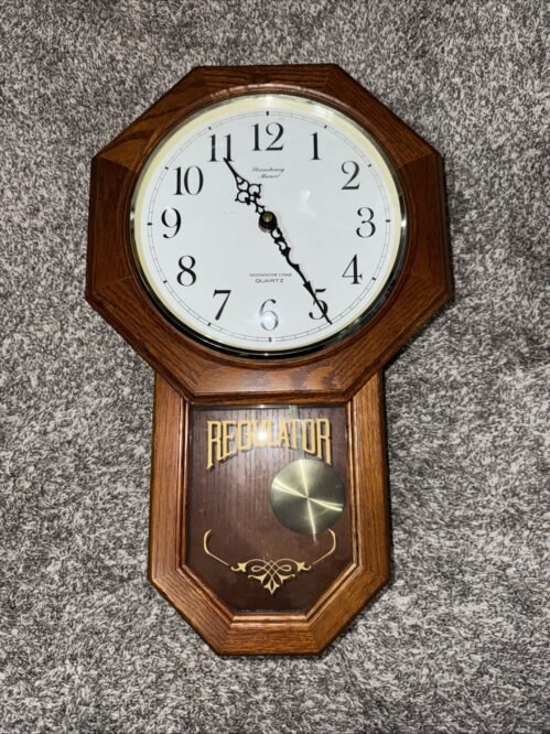 Strausbourg Manor Wall Clock Regulator Pendulum Wood Quartz Westminster Chime
