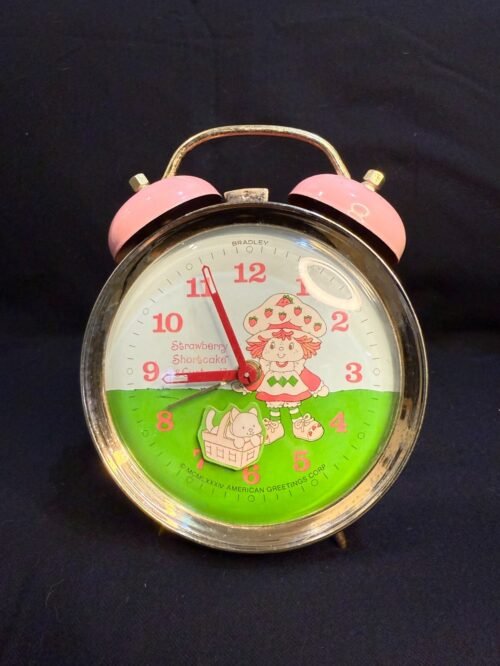 Strawberry Shortcake Custard Cat Twin Bell Wind Up Alarm Clock 1984 Vintage