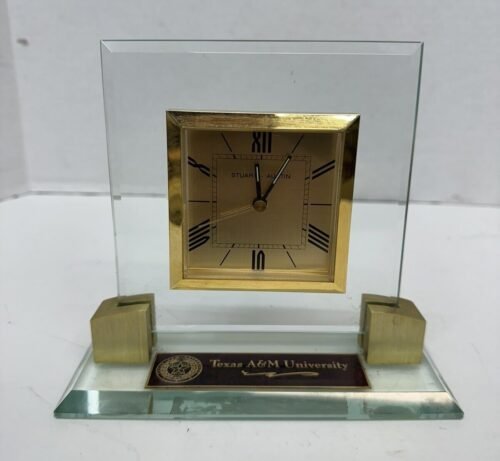 stuart austin Texas A&M desk clock glass Aggie