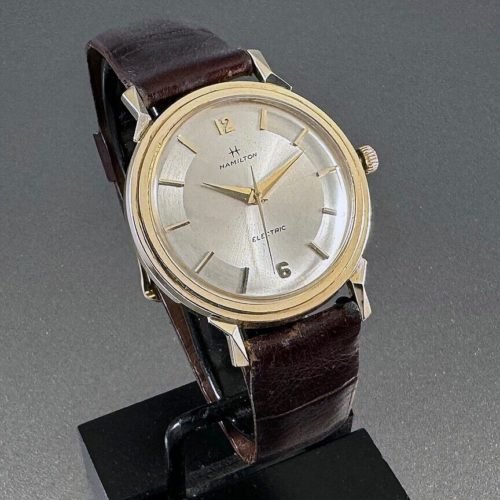 STUNNING High-Grade 1960 Hamilton Electric Summit: SOLID 14K GOLDL; Orig Strap