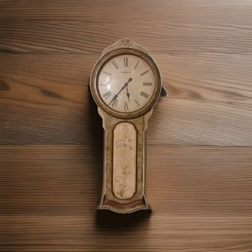 Stunning Howard Miller Wall Clock "Corrine" English Garden Florals Tested WORKS