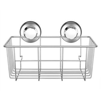 Suction Cup Shower Caddy Bath Wall Shelf, Deep Bathroom Basket Suction Cup