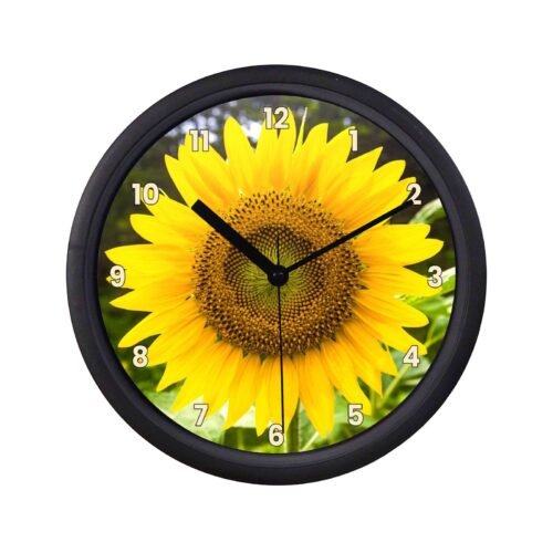 Sunflower Wall Clock Nature Inspired Floral Decor