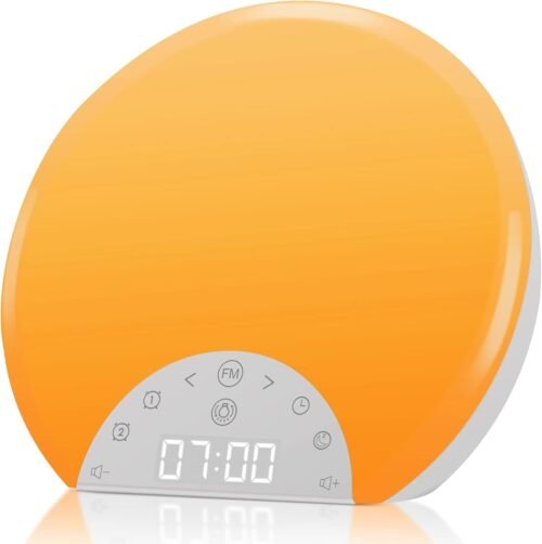 Sunrise Alarm Clock FM Radio Speaker Wake Up Light Sleep Aid 7 Nature Sounds