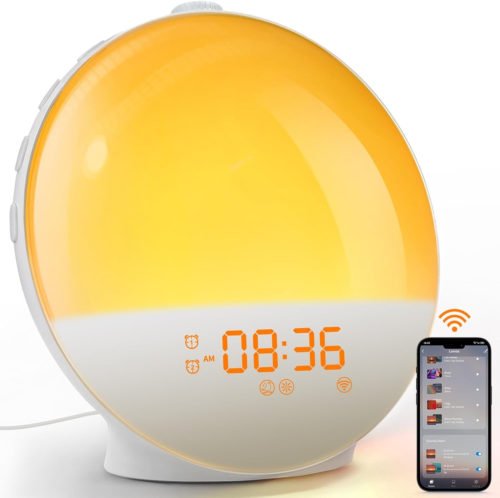 Sunrise Alarm Clock, Smart Wake up Light, APP Control, Sunrise Sunset Simulation