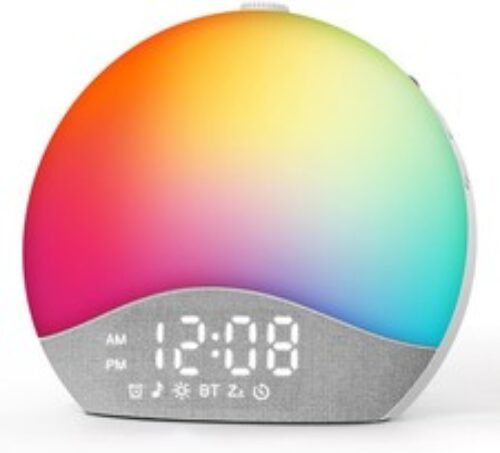 Sunrise Alarm Clock Sound Machine, Upgraded Backlit Buttons, 26 Normal, White