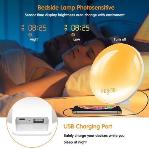 Sunrise Alarm Clocks, Wake Up Light with Sunrise/Sunset Simulation Dual SMART