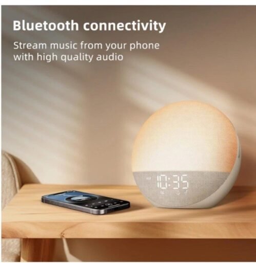 Sunrise Alarm Clock White Noise Machine: Natural Wake Up Light - White