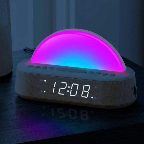 Sunrise Alarm Clock w/ Soothing Sounds & Multicolor Light – Wake Up Naturally