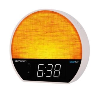 Sunrise SmartSet Dual Alarm Clock Radio with 1.2 in. LED Display, White...