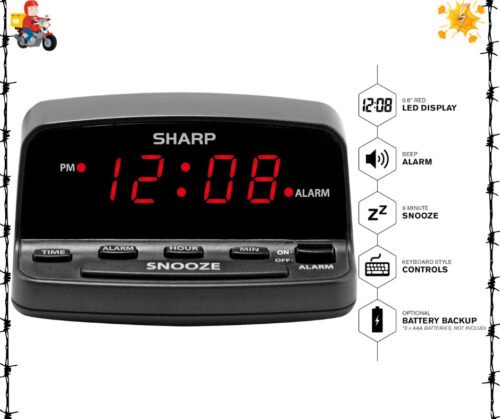 Super Extremely Extra Loud Alarm Clock for Very Heavy Sleeper Battery Backup NEW