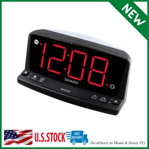 Super Extremely Extra Loud Alarm Clock For Very Heavy Sleeper Battery Backup New