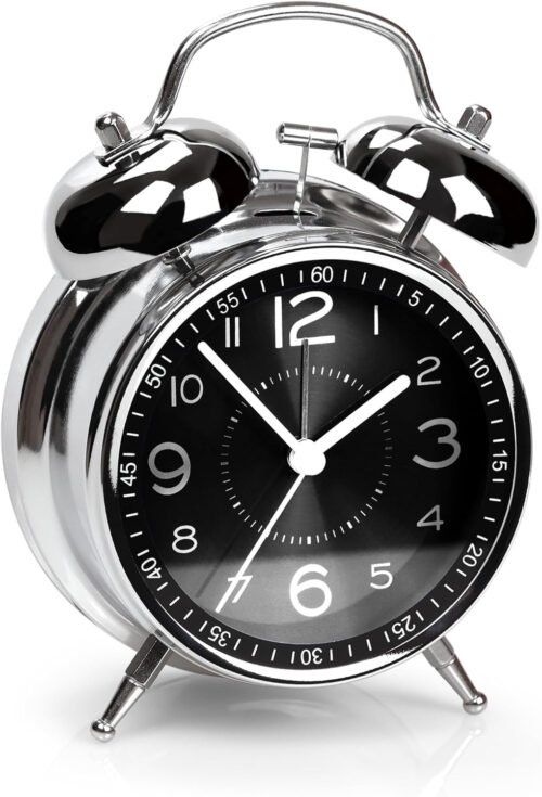 Super Loud Alarm Clock for Heavy Sleepers Adults,Twin Bell Retro 4 Inch
