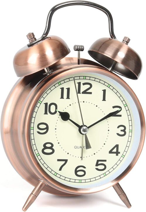 ® Super Loud Alarm Clock for Heavy Sleepers Adults,Twin Bell Retro 4 Inch Silent