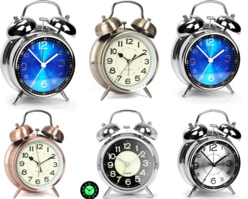 Super Loud Alarm Clock for Heavy Sleepers Adults, Twin Bell Retro 4 Inch Silent