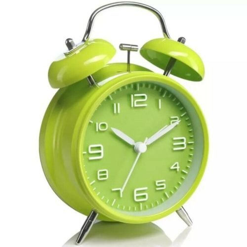 Super Loud Metal Alarm Clock with Twin Bell Backlight Analog Desk Table Clock