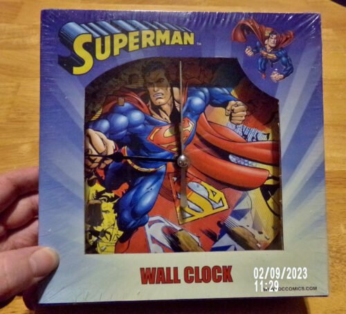 Superman 7" Battery Wall Clock By Vandor DC Comics MIB