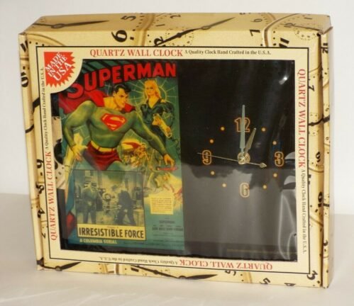 Superman Quartz Wall Clock 10"x12" Battery Operated Hand Crafted U.S.A. New