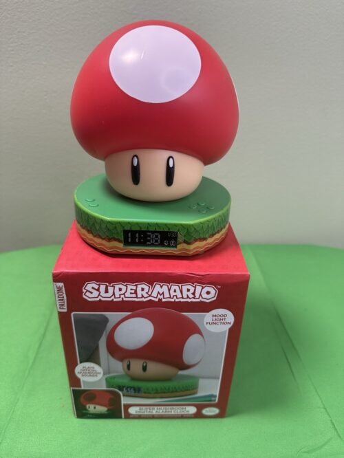 Super Mario Super Mushroom Digital Alarm Clock- NIB