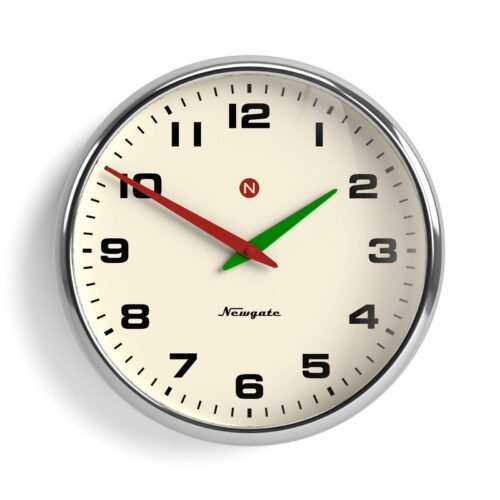 ® Superstore Wall Clock | Large Retro Metal Clock | 16 inch | Chrome Finish |...