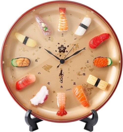 Sushi Clock Premium Handmade Japan Food Sample Realistic Wall Desk Decor Gift
