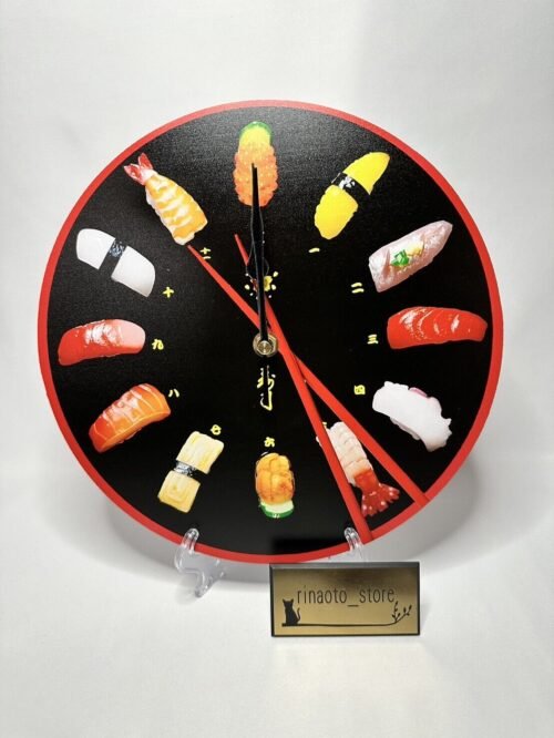 Sushi Digital Wall Clock with Stylish Sushi Plate Design TERNEZ Made in Japan