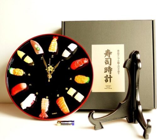 Sushi Wall Hanging Table Clock Japan Food Sample Made in Japan Flavorbox New