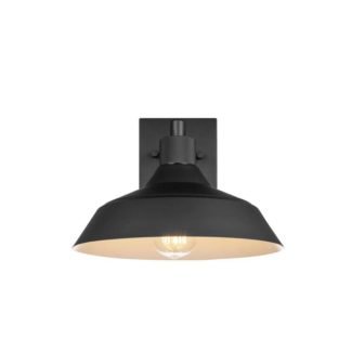 Sutton Matte Black Farmhouse Indoor/Outdoor 1-Light Wall Sconce