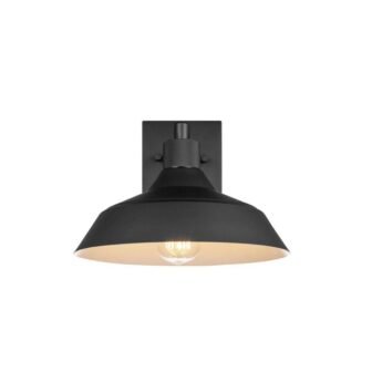 Sutton Matte Black Farmhouse Indoor/Outdoor 1-Light Wall Sconce