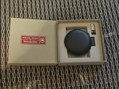 Swiss Army by Victorinox Pocket Watch Travel Dual Alarm Clock Time Black New
