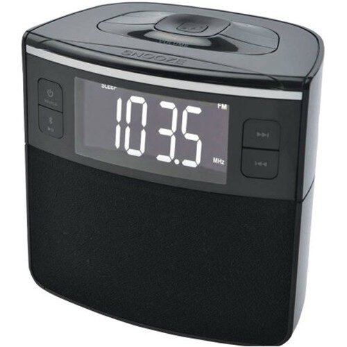 Sylvania Bluetooth Clock Radio with Auto-Set Dual Alarm - SCR1986BT-AS