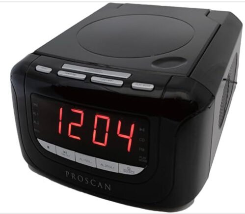 SYLVANIA Proscan CD Clock Radio with USB Charger Black New
