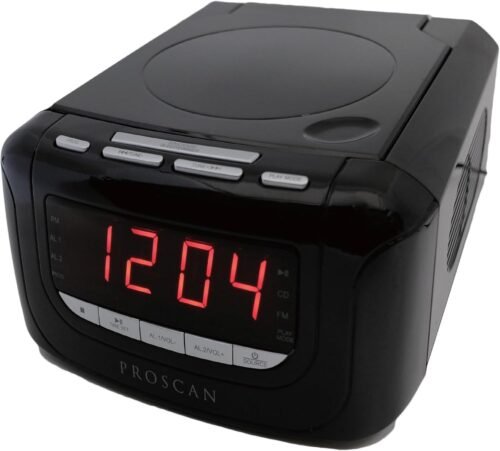 SYLVANIA Proscan CD Clock Radio with USB Charger Black NEW