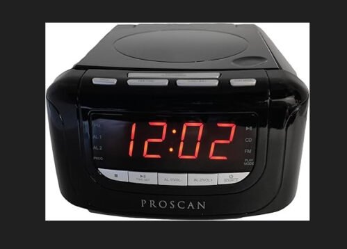 Sylvania SCR4986 Alarm Clock Radio with CD Player & USB Charging
