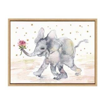 Sylvie "Baby Elephant Watercolor" by Patricia Shaw 24 in. x 18 in....