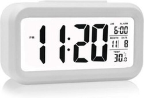 t4.5" LED Display Digital Alarm Clock Battery Operated/Night Light with White