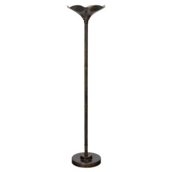 Tabitha 62.5 in. Antique Bronze and Gold Metal Candlestick Torchiere Floor Lamp...