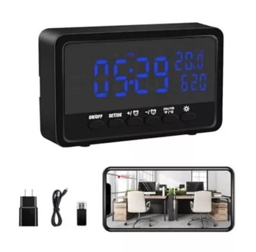 Table Clock Camera, Small Camera, LXMIMI, Invisible Lens, WI-FI Security Camera,