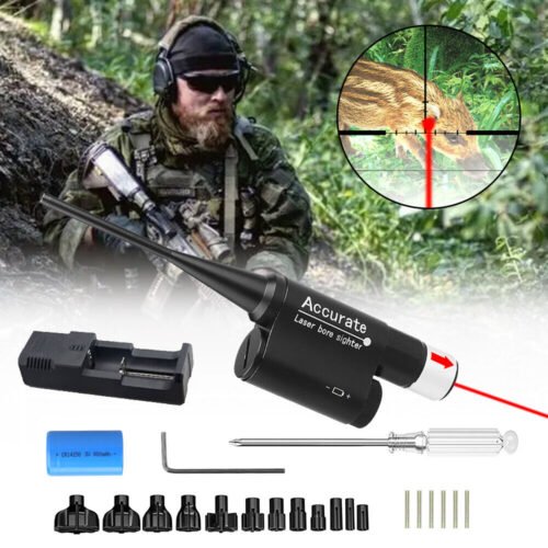 Tactical .177 to .50 Caliber Rifle Green Red Laser Bore Sighter kit Sighter Gun