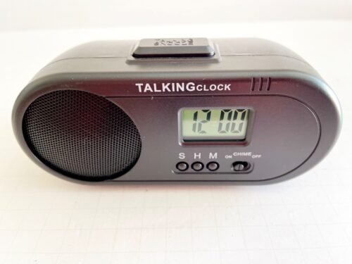 TALKING SPANISH HUMAN VOICE SPEAKING Battery Power Snooze Alarm Clock VERY LOUD