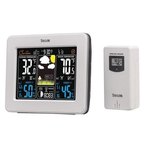 TAYLOR 1736 Wireless In/Out Forecaster w/Color Disp 48TA36