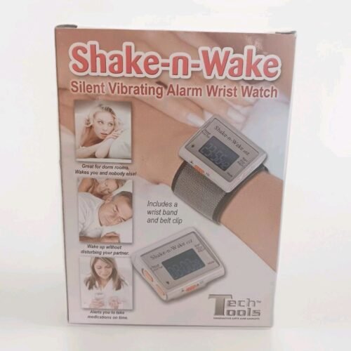 Tech Tools Vibrating Alarm Clock - Shake N Wake Silent Alarm Wristband Watch NEW
