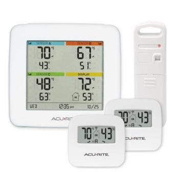 Temperature and Humidity Station with 3 Indoor/Outdoor Sensors