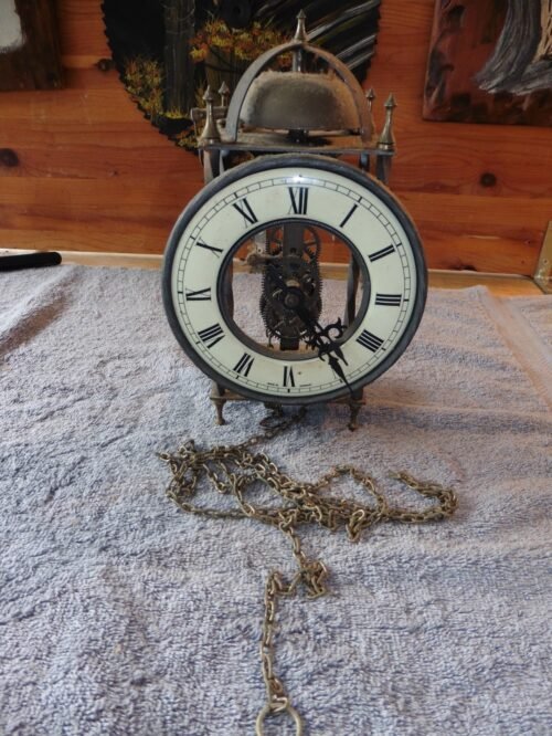 Tempus Fugit Skeleton Wall Clock West Germany