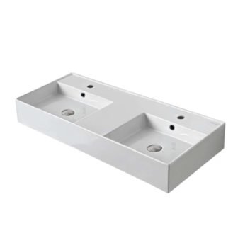 Teorema 2 Rectangular Wall Mounted Bathroom Sink in White