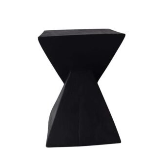 Tess Black Ceramic Novelty Outdoor Side Table.