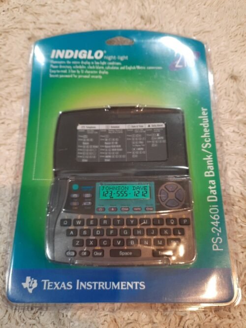 Texas Instruments TI PS-2460i INDIGLO Data Bank Scheduler Calculator Alarm New