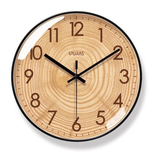 Texture Wall Clocks Art Living Room Wall Clocks Sweep Quartz Wall Clock