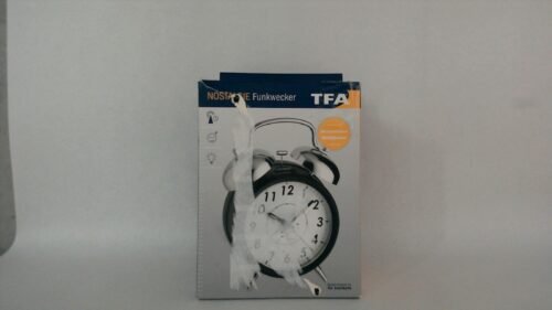 TFA 60.1503 Retro Radio-Controlled Alarm Clock Black